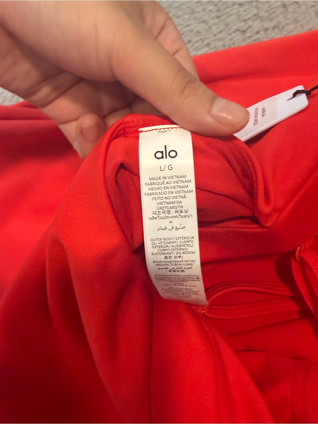 Alo Airbrush Splendor Dress Color Bright Red Size L — image 7 of 7